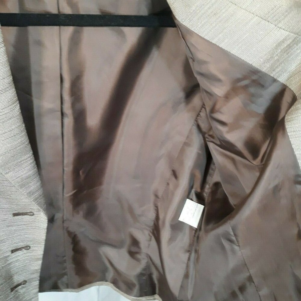 NWT Le Suit Women's Suit  Blazer Jacket Tan - Picture 8 of 12
